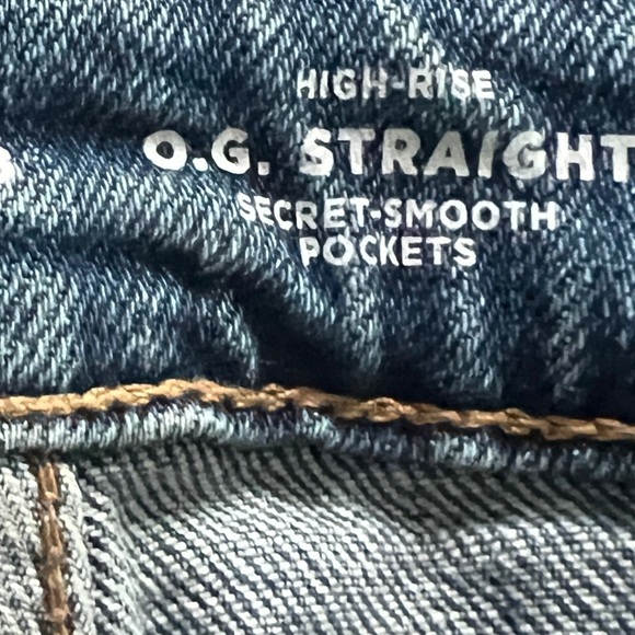 Old Navy 18 Jean shorts O.G. High rise straight super smooth pocket womens - Picture 3 of 5